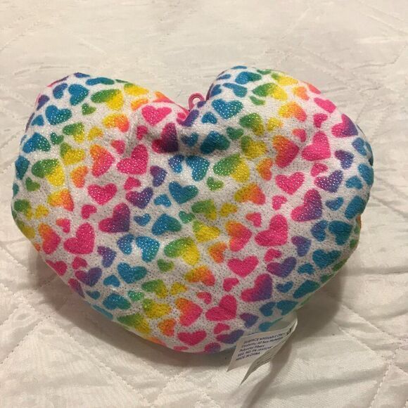 BUILD A BEAR WORKSHOP SMALLFRYS REVERSIBLE RAINBOW BEAR HEART PLUSH - Picture 2 of 3